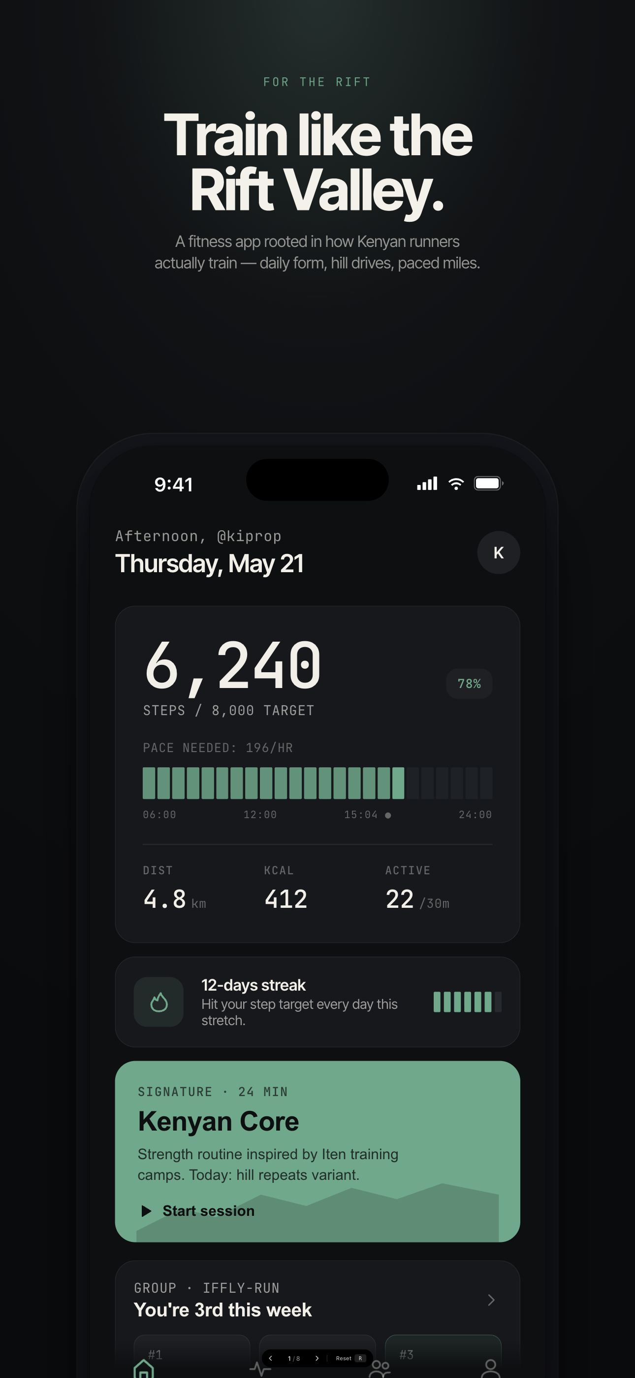KipFit App Store hero screenshot