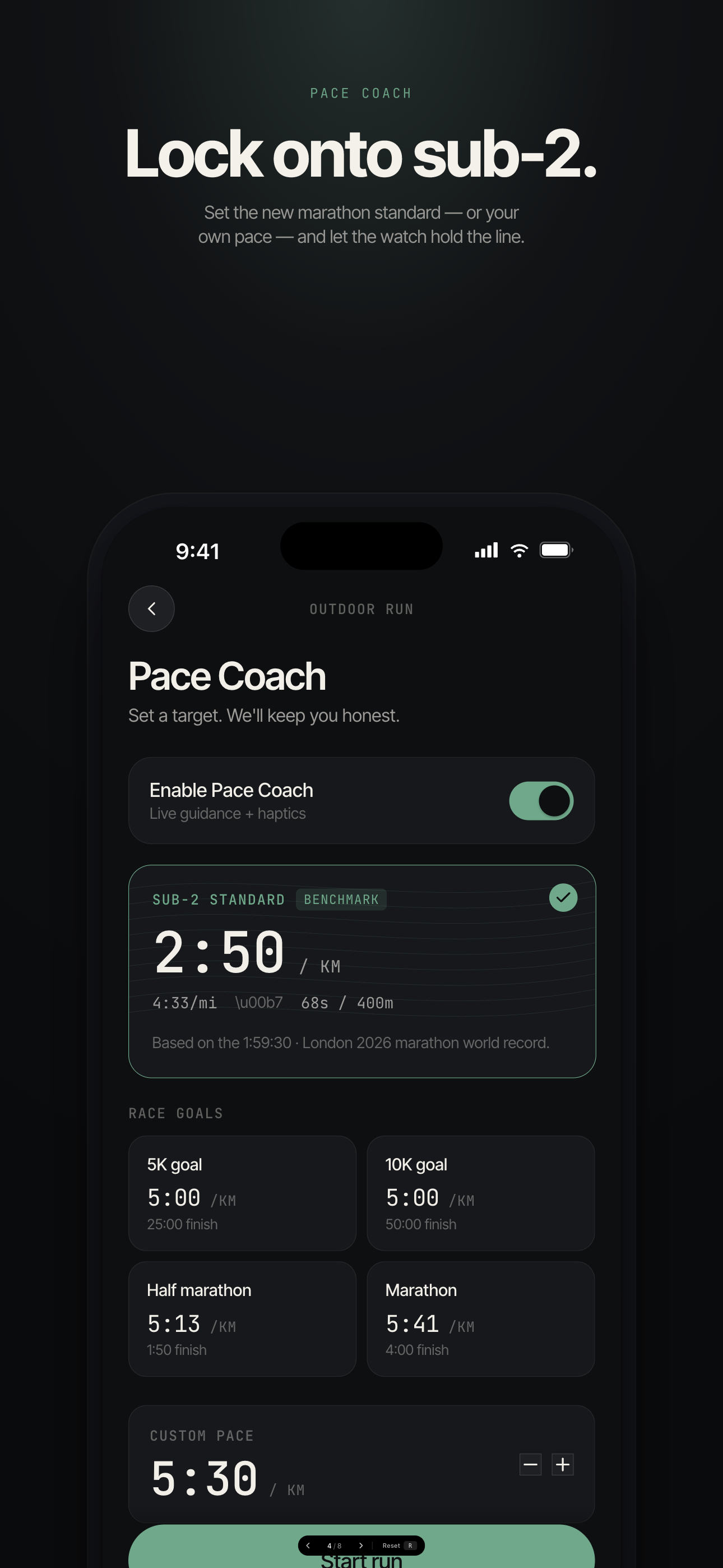 KipFit Pace Coach setup