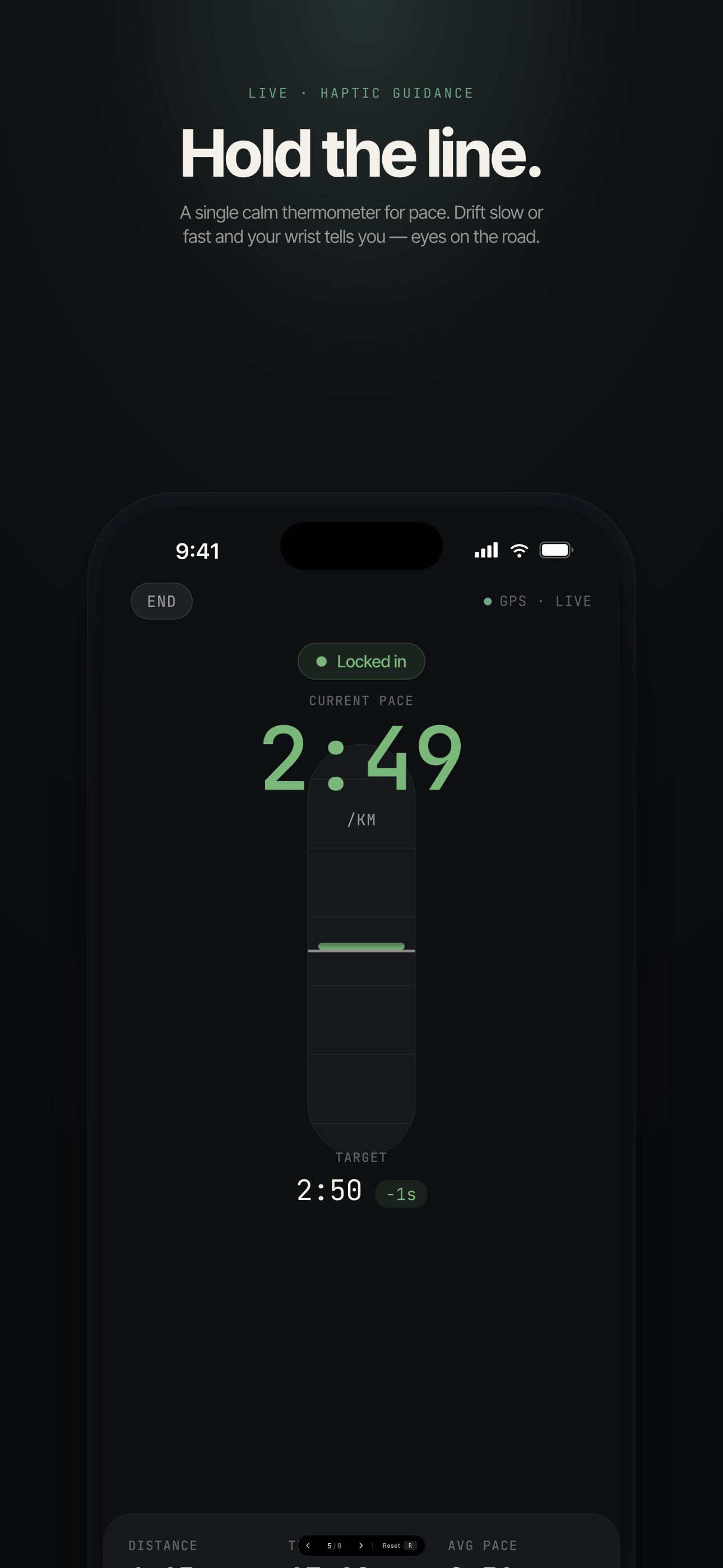 KipFit Pace Coach live screenshot